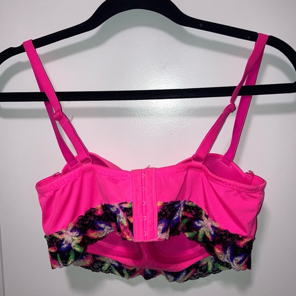 Hot Pink Balconette Bra - Picture 3 of 5